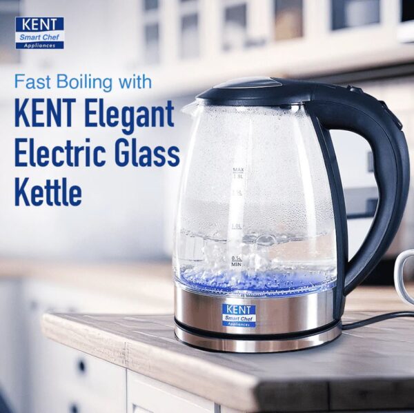 KENT Elegant Electric Glass Kettle - Image 2